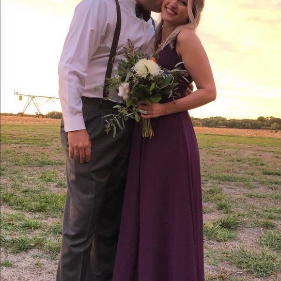 Floor length purple gown - Picture 4 of 4